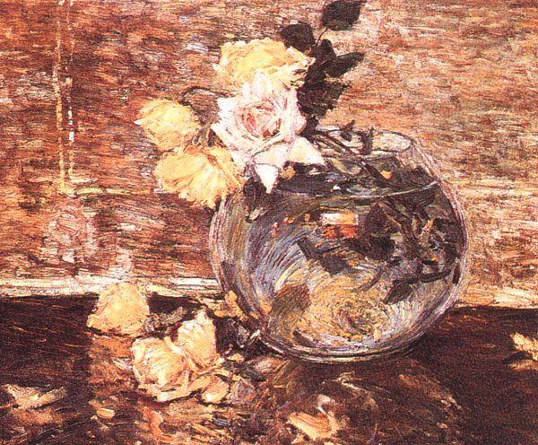 Childe Hassam Vase of Roses oil painting image